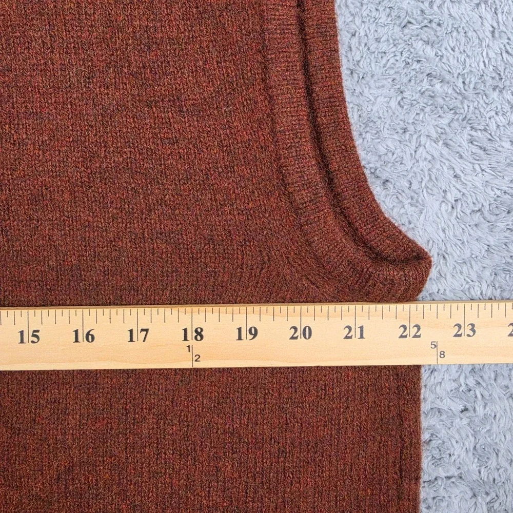 Vintage Banana Republic Wool Sweater Vest Mens L Brown Safari Italian Virgin 80s